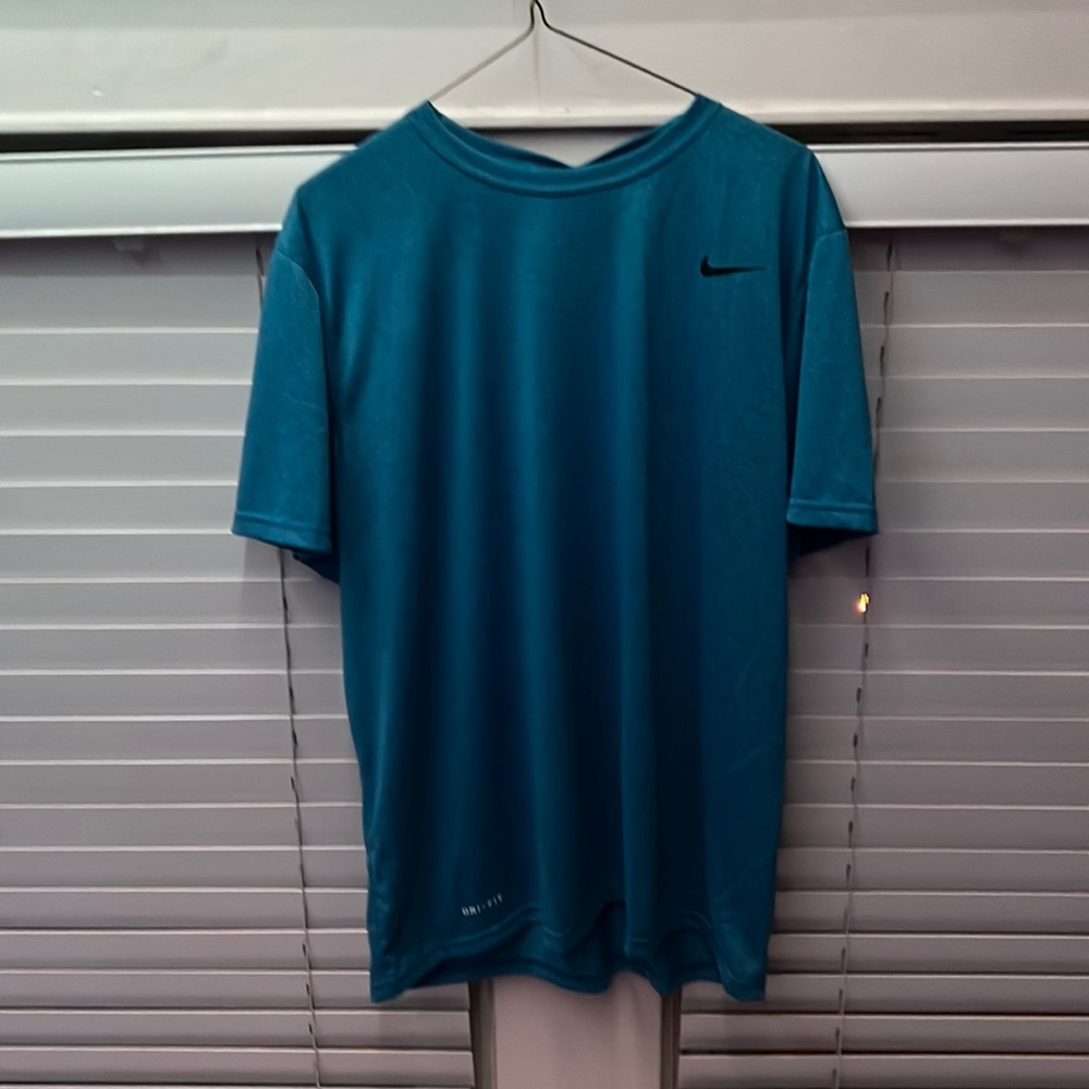 Blue Nike dry fit shirt